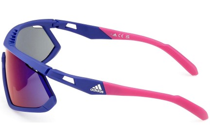 Ochelari de soare Adidas Sport SP0055 91Z Lentilă unică | Shield Albaștri