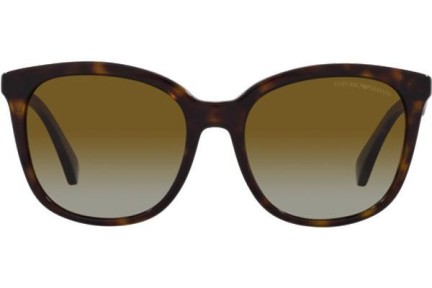 Ochelari de soare Emporio Armani EA4157 5234T5 Polarized Cat Eye Havana