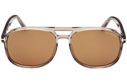 Ochelari de soare Tom Ford FT1022 45E Pilot Maro