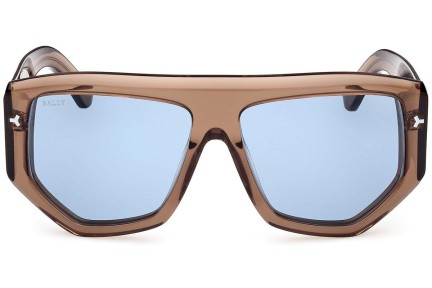 Ochelari de soare Bally BY0108-H 57V Flat Top Maro