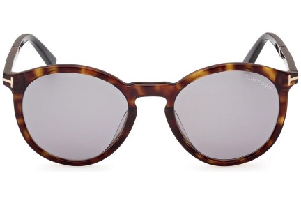 Ochelari de soare Tom Ford FT1021 52A Rotunzi Havana