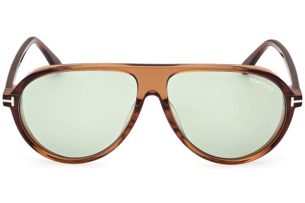 Ochelari de soare Tom Ford FT1023 48N Pilot Maro