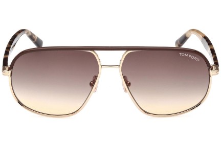 Ochelari de soare Tom Ford FT1019 28F Pilot Maro