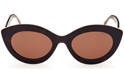 Ochelari de soare Emilio Pucci EP0203 53E Cat Eye Havana