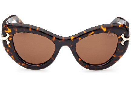 Ochelari de soare Emilio Pucci EP0212 52E Cat Eye Havana