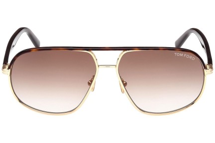 Ochelari de soare Tom Ford FT1019 30F Pilot Havana