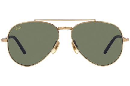 Ochelari de soare Ray-Ban Aviator Titanium Titanium Collection RB8225 313852 Pilot Aurii