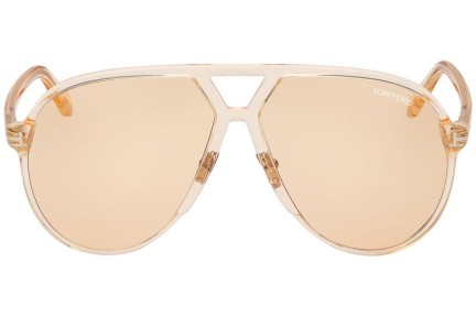 Ochelari de soare Tom Ford Bertrand FT1061 45E Pilot Maro