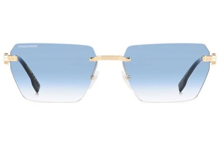 Ochelari de soare Dsquared2 D20102/S LKS/ST Dreptunghiulari Aurii