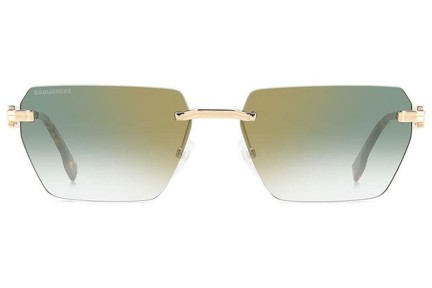 Ochelari de soare Dsquared2 D20102/S PEF/D6 Dreptunghiulari Aurii