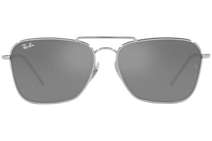 Ochelari de soare Ray-Ban Caravan Reverse RBR0102S 003/GS Dreptunghiulari Argintii