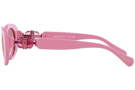 Ochelari de soare Swarovski SK6002 1005E4 Ovali Roz