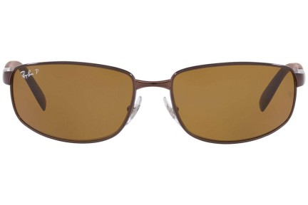 Ochelari de soare Ray-Ban RB3254 014/57 Polarized Dreptunghiulari Maro