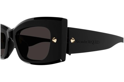 Ochelari de soare Alexander McQueen AM0426S 001 Dreptunghiulari Negri