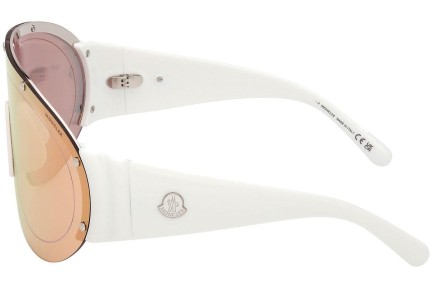 Ochelari de soare Moncler Rapide ML0277 21G Lentilă unică | Shield Albi