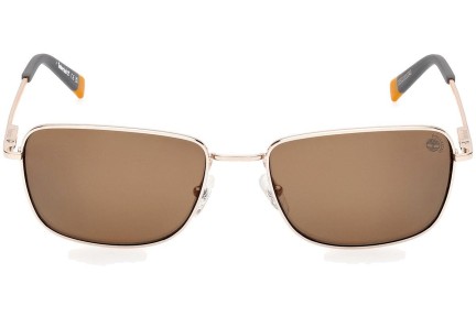 Ochelari de soare Timberland TB9338 32H Polarized Dreptunghiulari Aurii