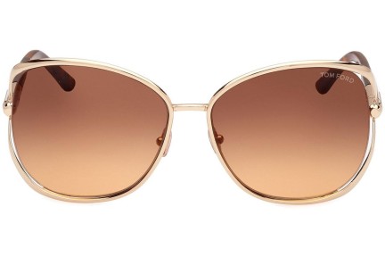 Ochelari de soare Tom Ford Marta FT1091 28F Rotunzi Aurii