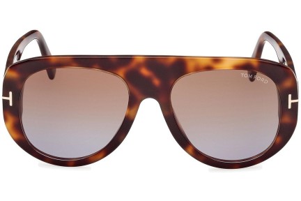 Ochelari de soare Tom Ford Cecil FT1078 53E Pilot Havana