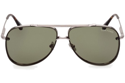 Ochelari de soare Tom Ford Leon FT1071 14N Pilot Argintii