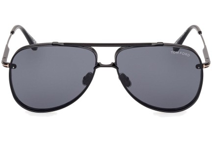 Ochelari de soare Tom Ford Leon FT1071 01A Pilot Negri