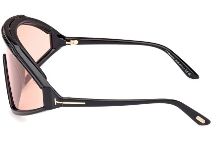 Ochelari de soare Tom Ford Lorna FT1121 01E Lentilă unică | Shield Negri