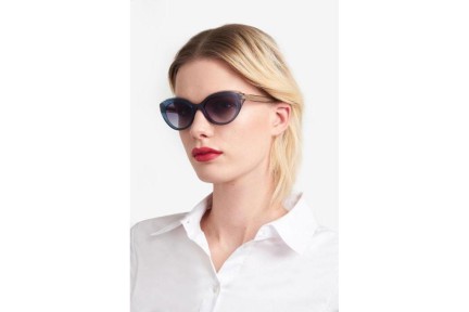 Ochelari de soare Carolina Herrera HER0250/S XW0/GB Cat Eye Albaștri