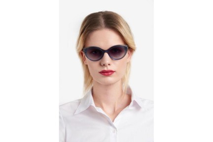 Ochelari de soare Carolina Herrera HER0250/S XW0/GB Cat Eye Albaștri