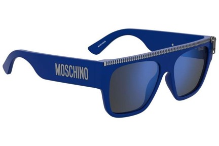 Ochelari de soare Moschino MOS165/S PJP/XT Flat Top Albaștri