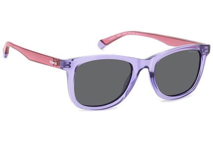 Ochelari de soare Polaroid Junior PLD8060/S 789/M9 Polarized Dreptunghiulari Violeți