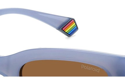 Ochelari de soare Polaroid PLD6213/S/X MVU/HE Polarized Dreptunghiulari Albaștri