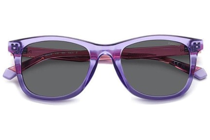 Ochelari de soare Polaroid Junior PLD8060/S 789/M9 Polarized Dreptunghiulari Violeți