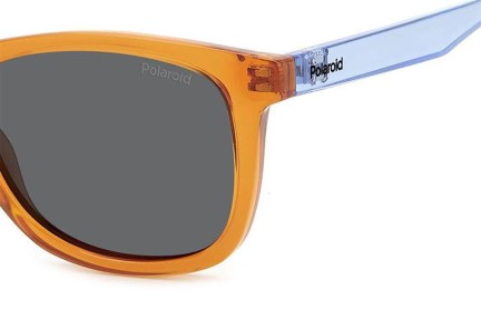 Ochelari de soare Polaroid Junior PLD8060/S L7Q/M9 Polarized Dreptunghiulari Portocalii