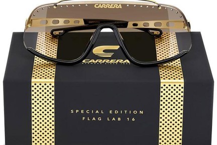 Ochelari de soare Carrera FLAGLAB16 FG4/86 Lentilă unică | Shield Aurii