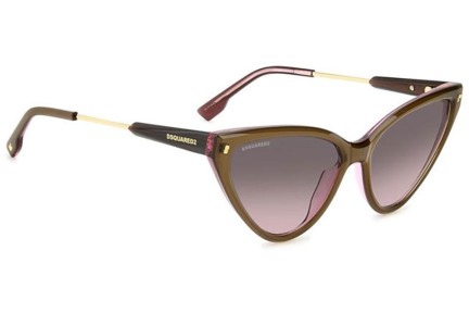 Ochelari de soare Dsquared2 D20134/S HKL/M2 Cat Eye Maro