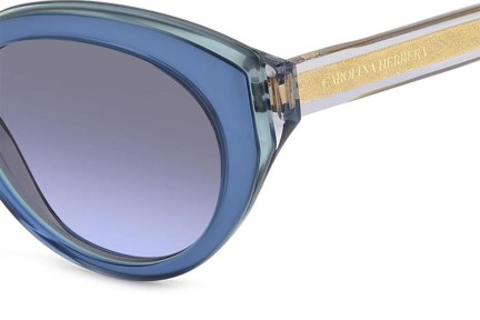 Ochelari de soare Carolina Herrera HER0250/S XW0/GB Cat Eye Albaștri