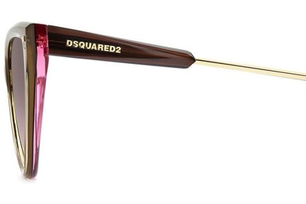 Ochelari de soare Dsquared2 D20134/S HKL/M2 Cat Eye Maro