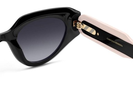 Ochelari de soare Carolina Herrera HER0221/G/S 3H2/9O Cat Eye Negri