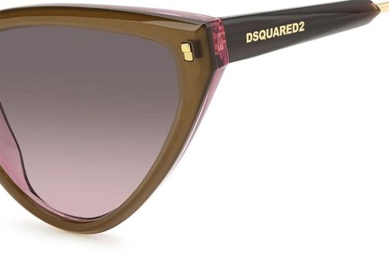 Ochelari de soare Dsquared2 D20134/S HKL/M2 Cat Eye Maro