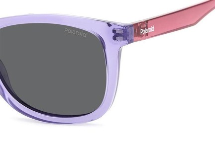 Ochelari de soare Polaroid Junior PLD8060/S 789/M9 Polarized Dreptunghiulari Violeți