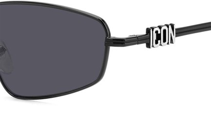 Ochelari de soare Dsquared2 ICON0015/S 807/IR Dreptunghiulari Negri