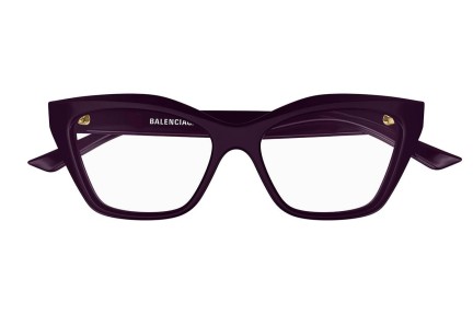 Ochelari Balenciaga BB0342O 007 Cat Eye Violeți