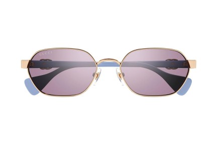 Ochelari de soare Gucci GG1593S 004 Ovali Aurii