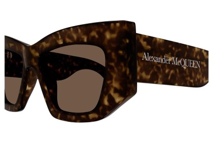 Ochelari de soare Alexander McQueen AM0448S 002 Cat Eye Havana