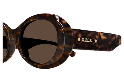 Ochelari de soare Gucci GG1587S 002 Rotunzi Havana