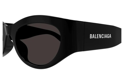 Ochelari de soare Balenciaga BB0330SK 001 Rotunzi Negri