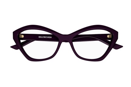 Ochelari Balenciaga BB0341O 003 Cat Eye Violeți