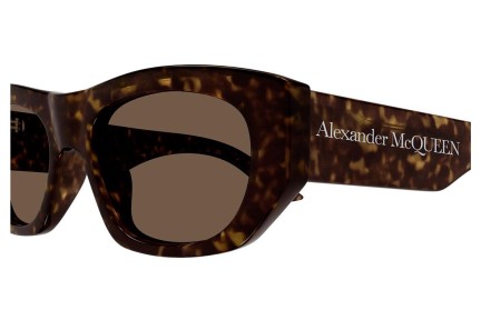 Ochelari de soare Alexander McQueen AM0450S 002 Dreptunghiulari Havana