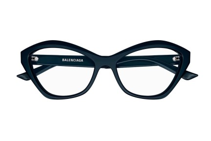 Ochelari Balenciaga BB0341O 004 Cat Eye Albaștri