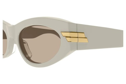 Ochelari de soare Bottega Veneta BV1189S 007 Cat Eye Albi