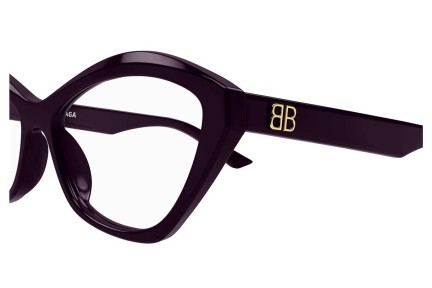 Ochelari Balenciaga BB0341O 003 Cat Eye Violeți